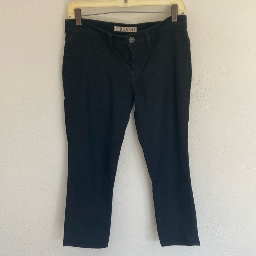 J Brand Black Skinny Cotton Blend Denim Jeans Waist Size 27